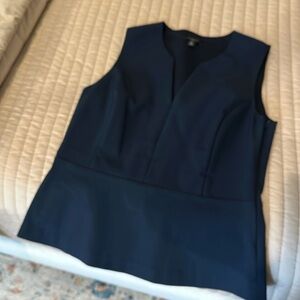 Ann Taylor navy blue peplum